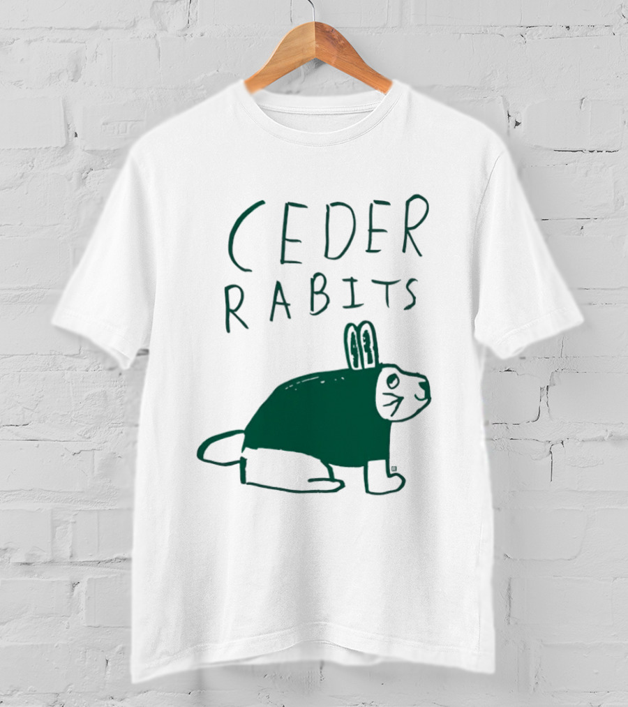 Ceder Rabits Hand Drawn Rabbit Bunny Sketch T-Shirt