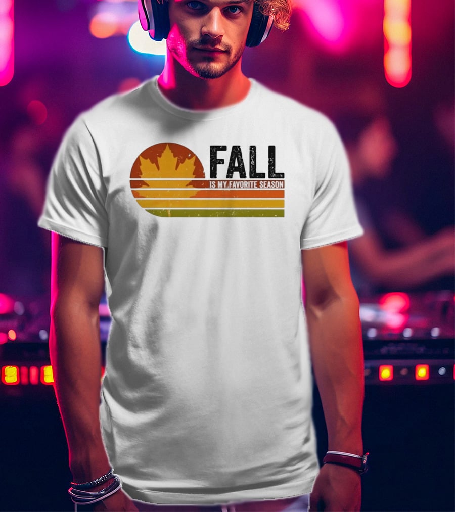 Distressed Fall Is My Favorite Season Maple Leaf T-Shirt