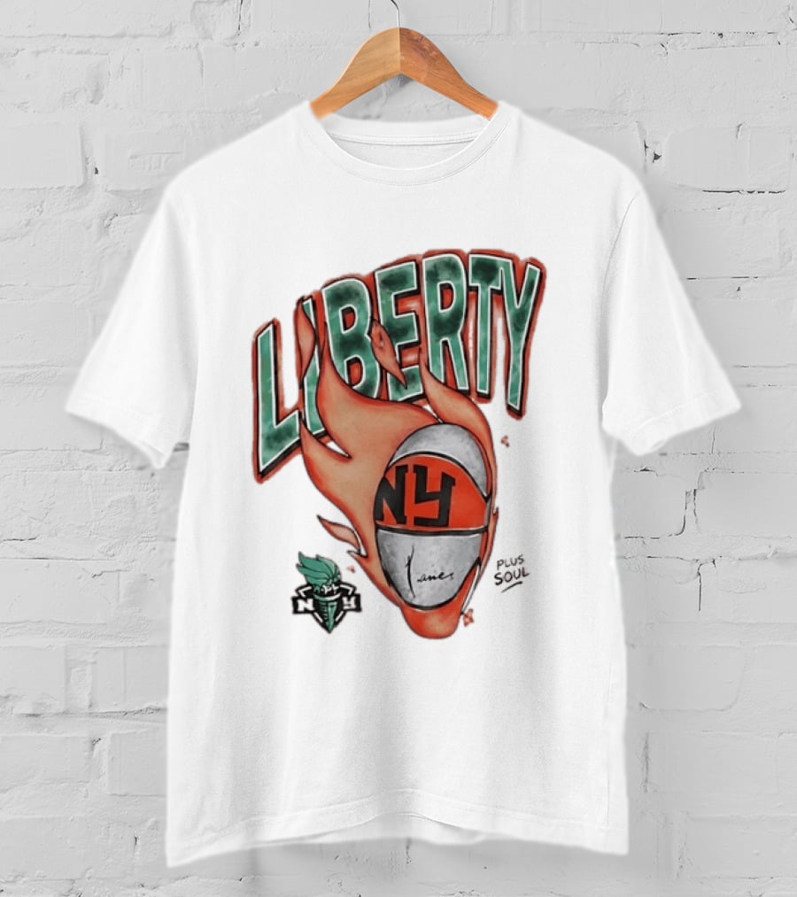 New York Liberty NY Basketball Plus Soul Flames T-Shirt
