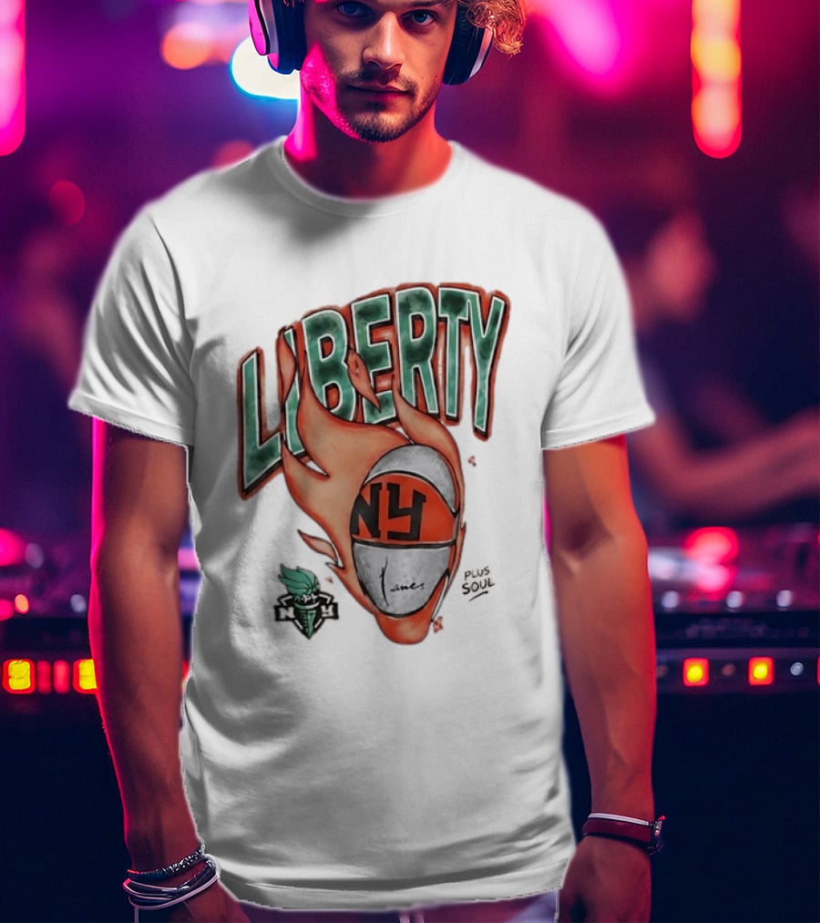 New York Liberty NY Basketball Plus Soul Flames T-Shirt