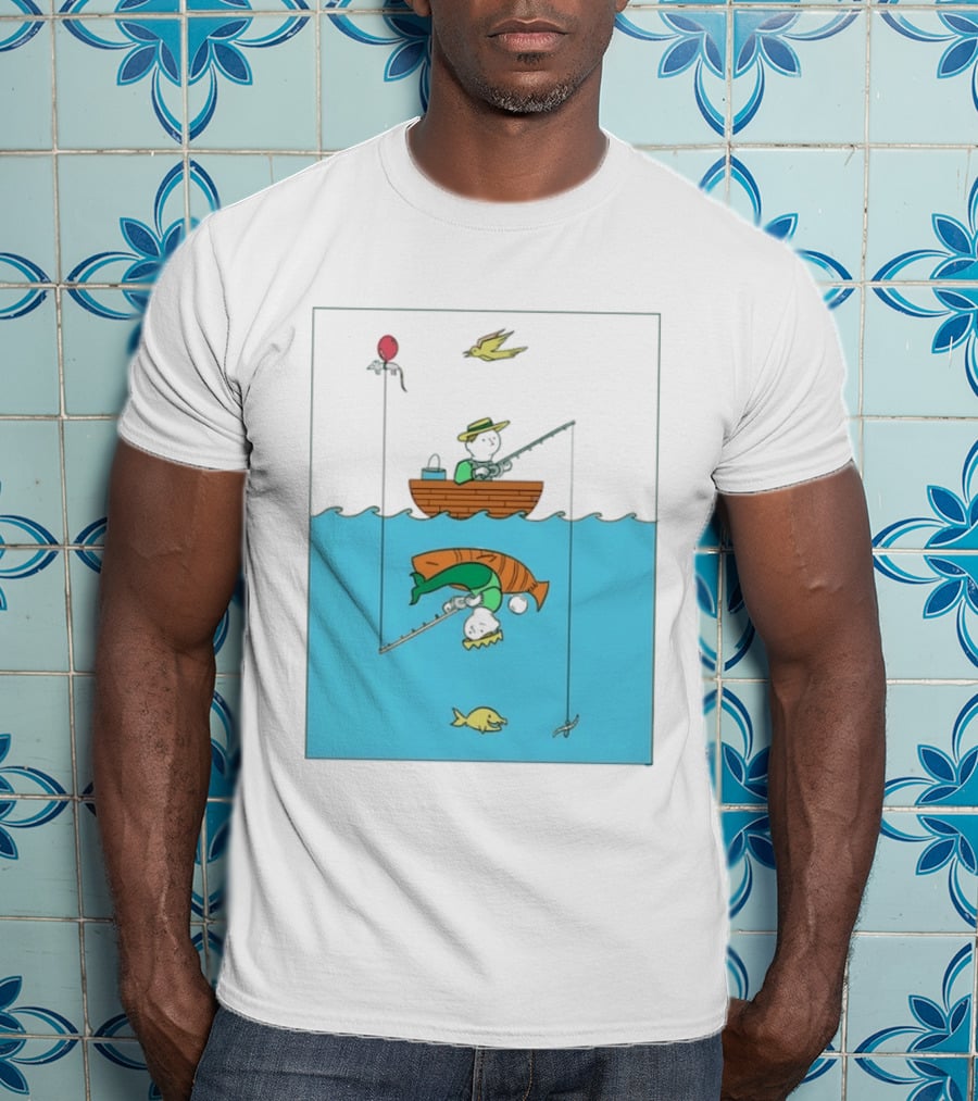 Owenbroadcast Fishing Bear With Turtle And Balloon T-Shirt
