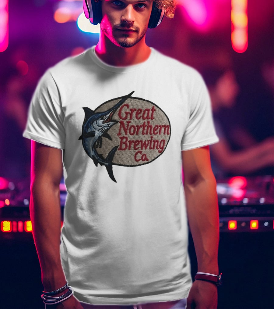 Great Northern Brewing Co Marlin Embroidery T-Shirt