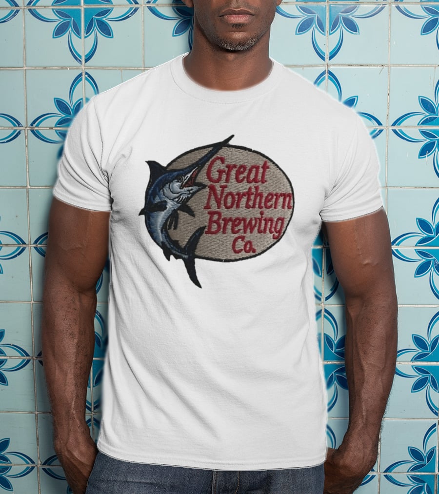 Great Northern Brewing Co Marlin Embroidery T-Shirt