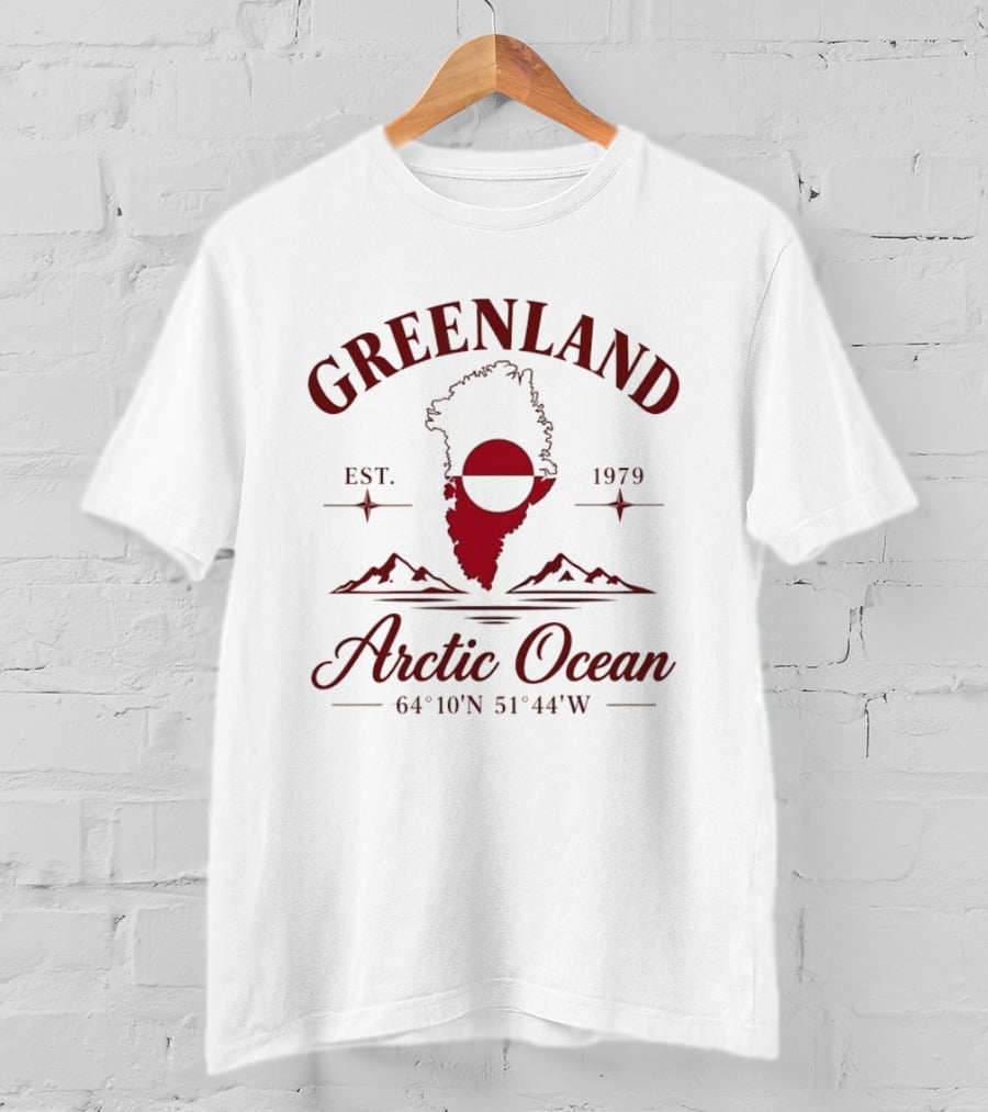 Greenland Est 1979 Arctic Ocean 64°10'N 51°44'W Coordinates T-Shirt