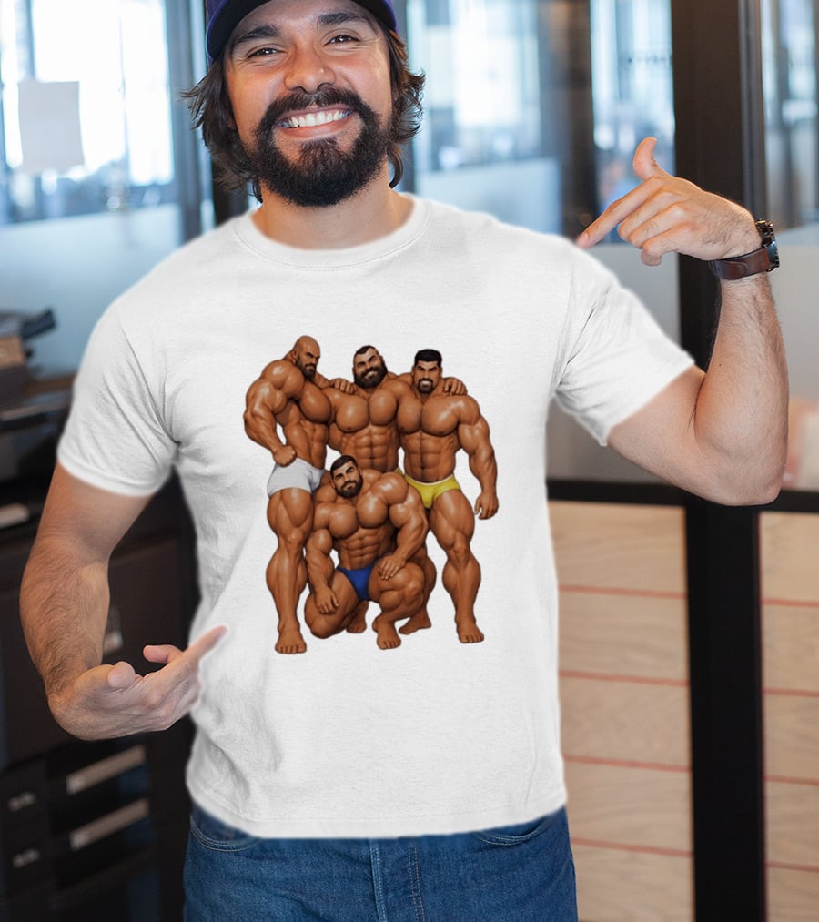 Group Of Muscular Bodybuilders Bodybuilding Fitness Champions T-Shirt