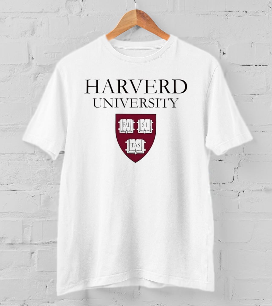 Harverd University Falsi Tas Si Veritas Shield Ivy League T-Shirt