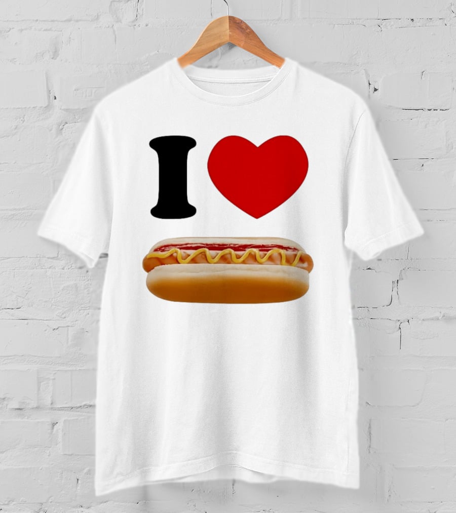 I Love Hot Dogs Summer Grilling Food T-Shirt