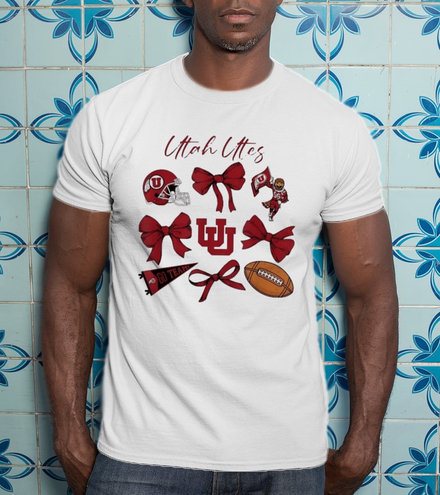 Utah Utes Football Game Day Bows Swoop Go Team T-Shirt