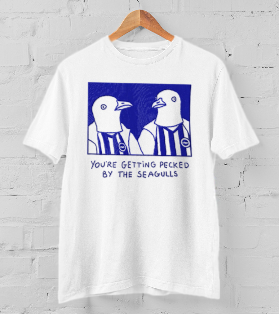 You're Getting Pecked By The Seagulls Striped Seagull T-Shirt