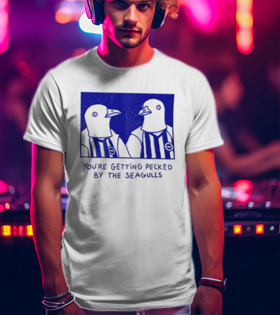 You're Getting Pecked By The Seagulls Striped Seagull T-Shirt