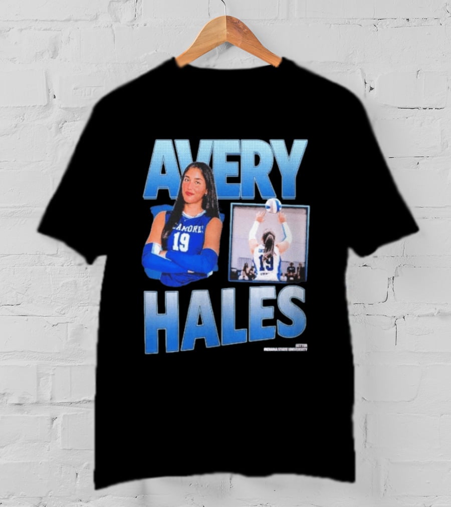 Avery Hales Indiana State Sycamores Volleyball No 19 Setter T-Shirt