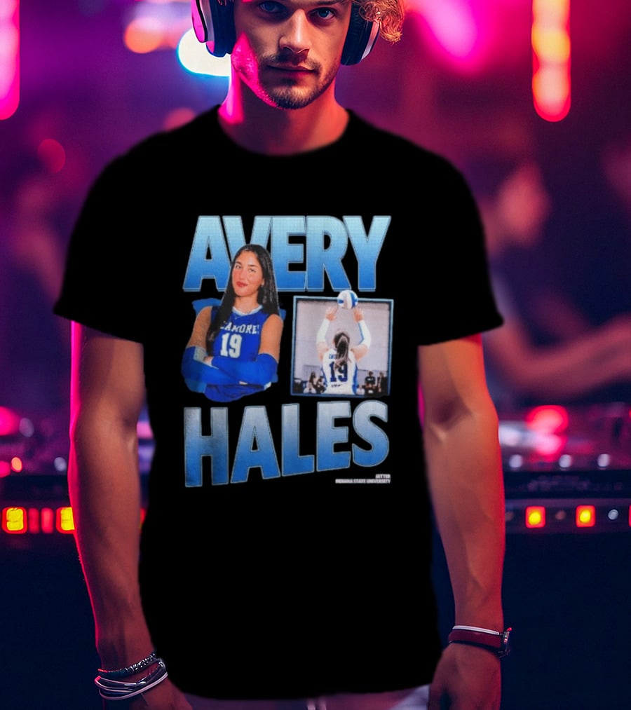 Avery Hales Indiana State Sycamores Volleyball No 19 Setter T-Shirt