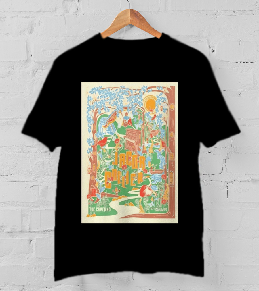 Jacob Collier The Caverns September 25 2026 Musical Forest Scene With Birds And Nature T-Shirt