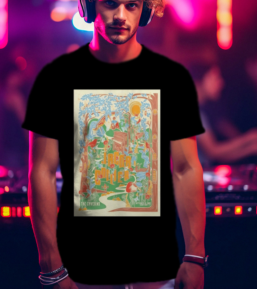 Jacob Collier The Caverns September 25 2026 Musical Forest Scene With Birds And Nature T-Shirt
