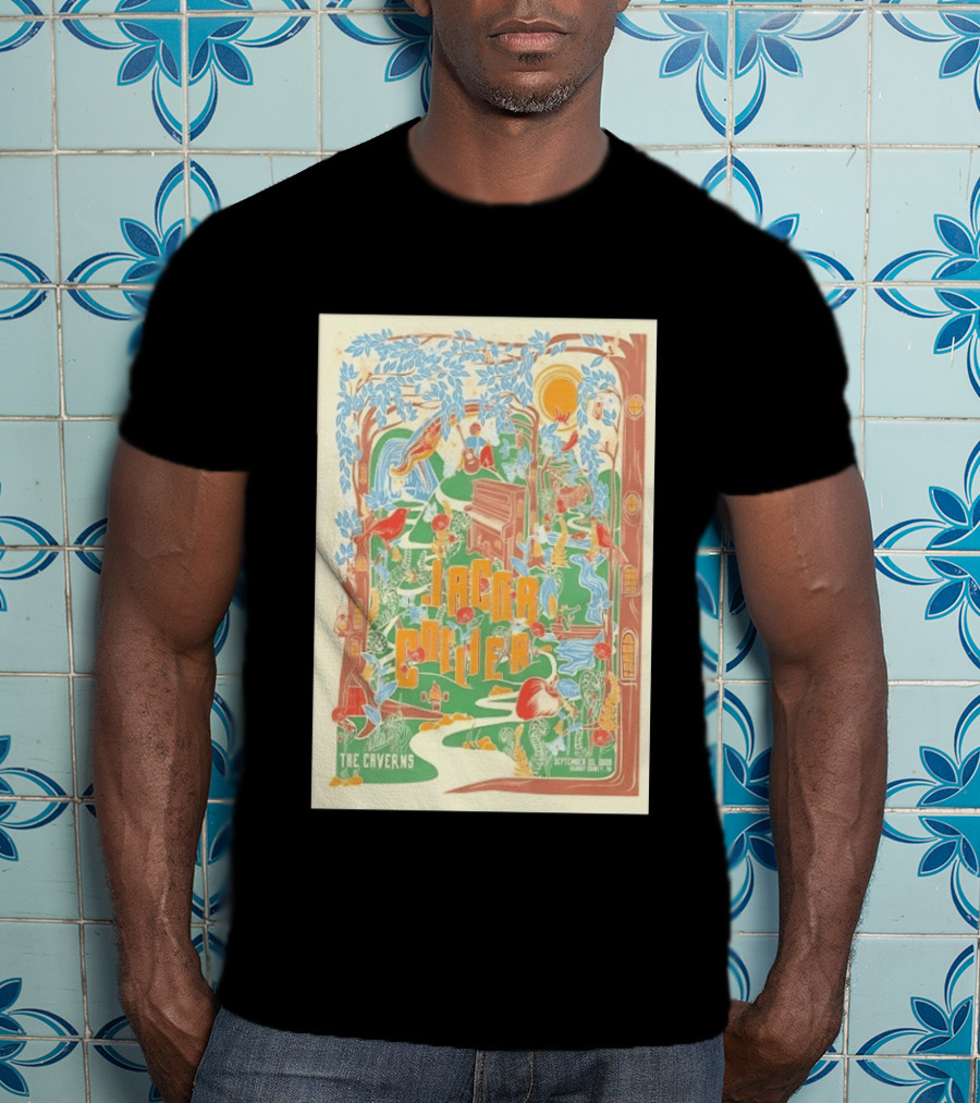 Jacob Collier The Caverns September 25 2026 Musical Forest Scene With Birds And Nature T-Shirt