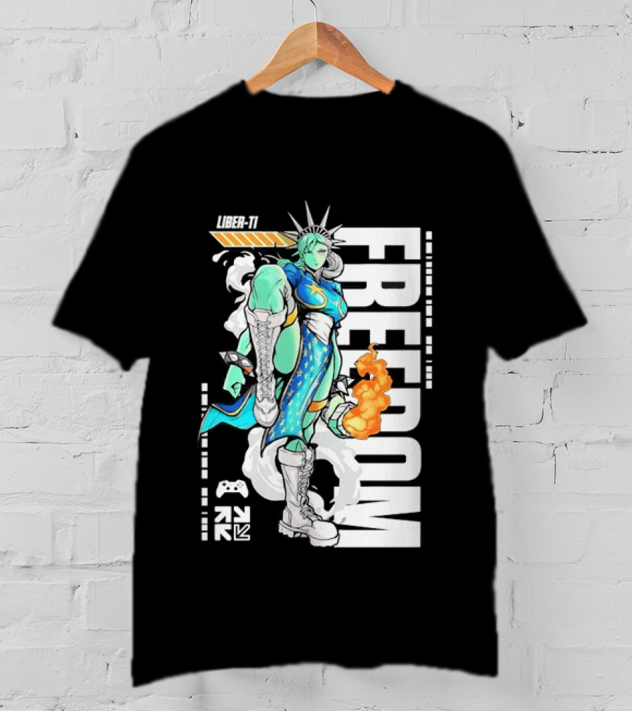 Liber Ti Chun Li Freedom Statue Of Liberty T-Shirt