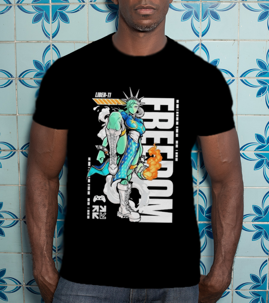 Liber Ti Chun Li Freedom Statue Of Liberty T-Shirt