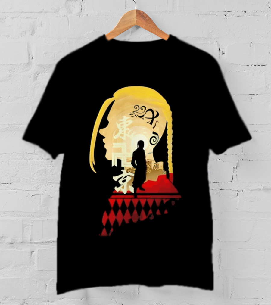 Ken Ryuguji Tokyo Revengers Draken Silhouette Art Japan Cityscape Hair T-Shirt