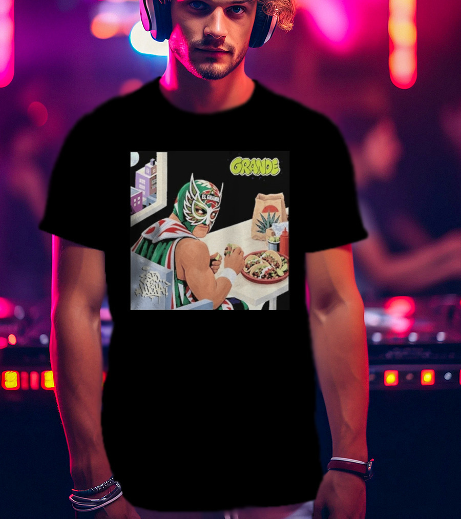 El Grande America Tacos Wrestling Luchador Comic T-Shirt