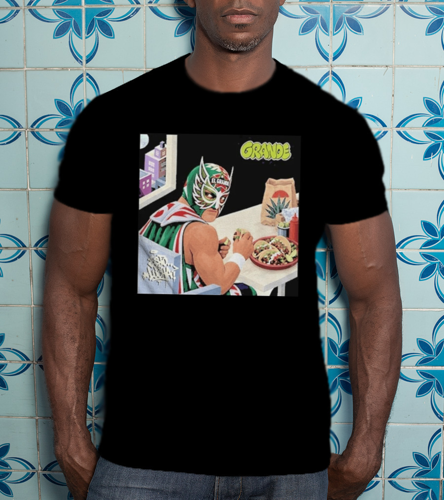 El Grande America Tacos Wrestling Luchador Comic T-Shirt