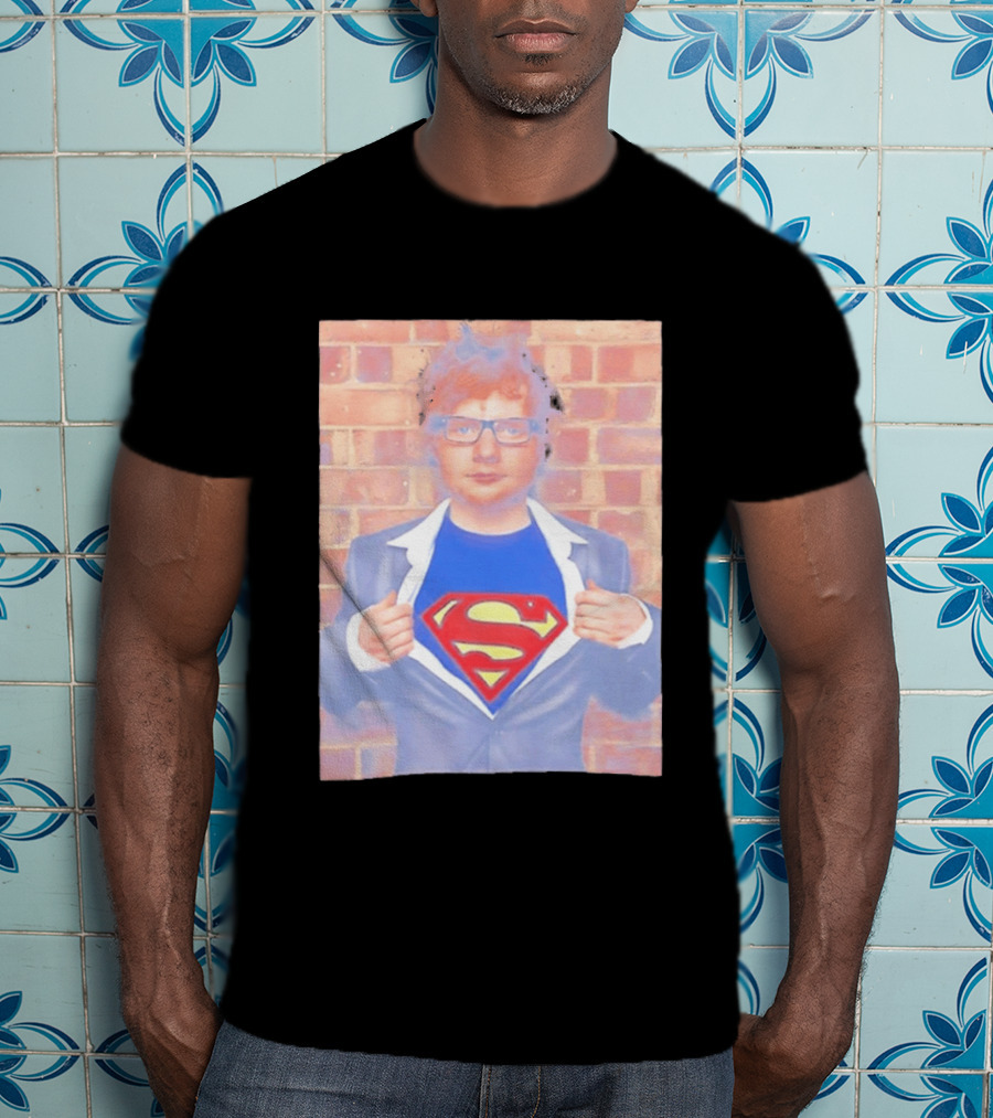 Ed Sheeran Superman Style Hero Look Iconic Rare Find T-Shirt