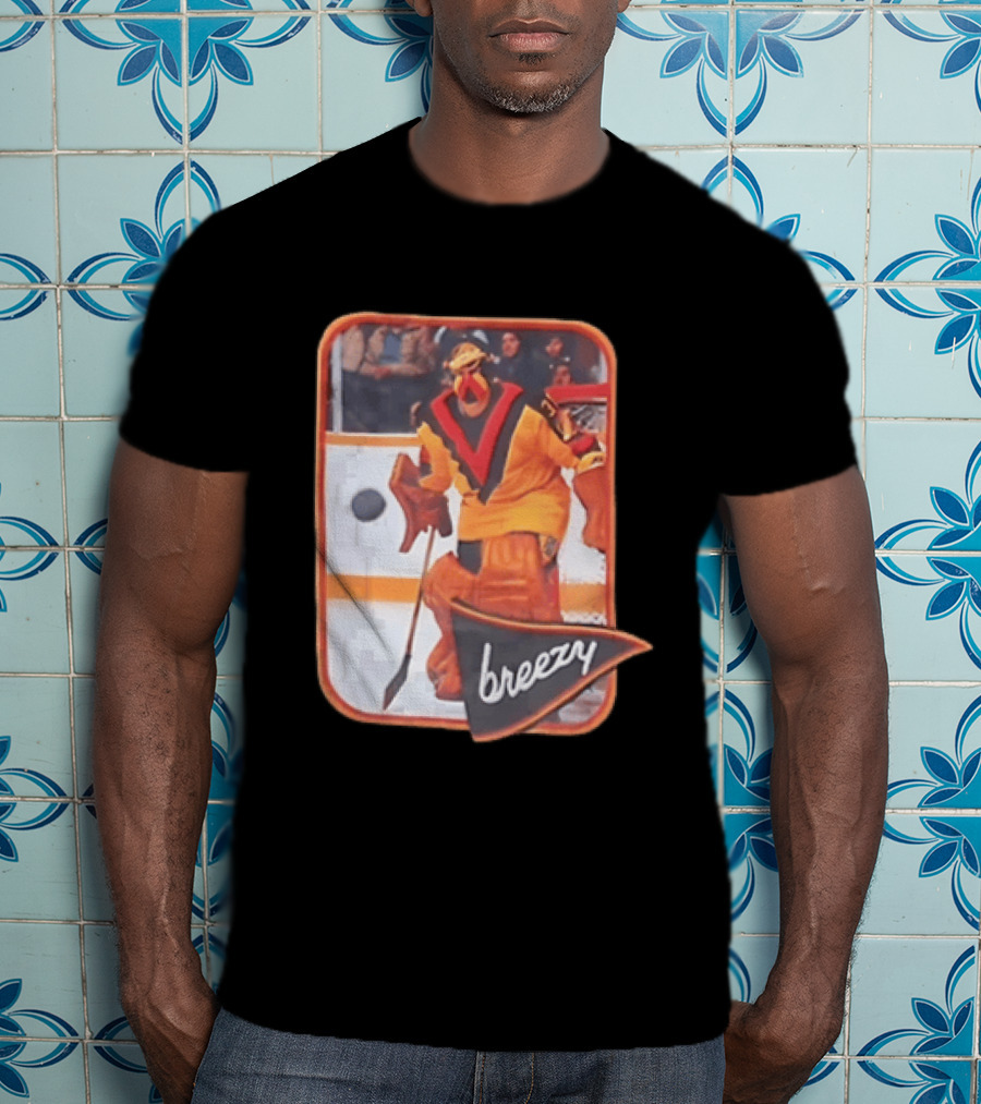 Richard Brodeur Vancouver Canucks NHL Breezy Retro Goalie Gear T-Shirt