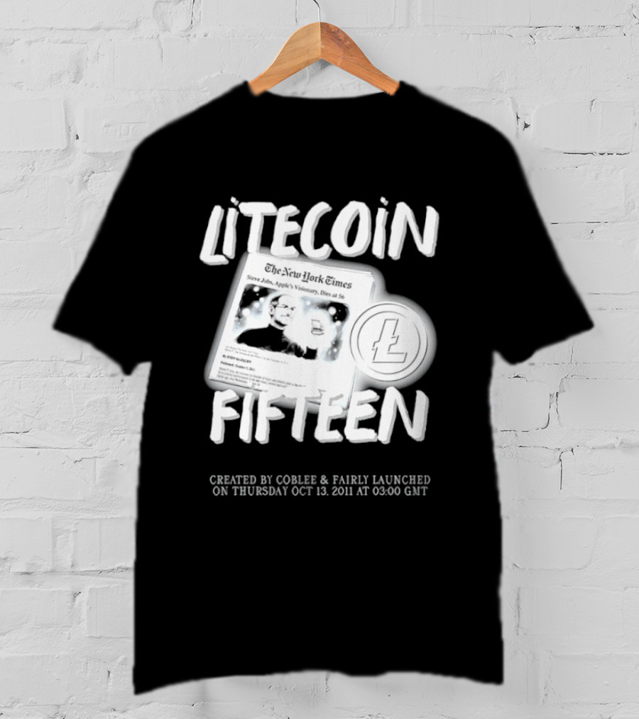 Litecoin Fifteen Created By Coblee Fairly Launched 2011 2026 T-Shirt