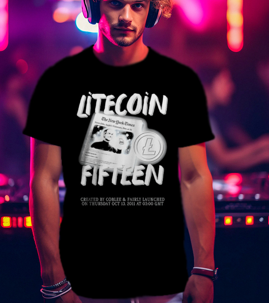 Litecoin Fifteen Created By Coblee Fairly Launched 2011 2026 T-Shirt