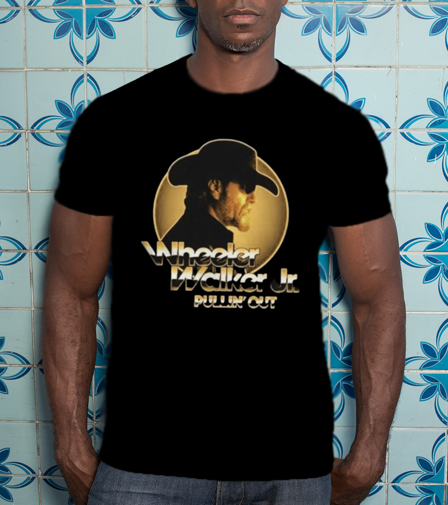 Wheeler Walker Jr. Pullin' Out Album Cover Portrait In Gold T-Shirt