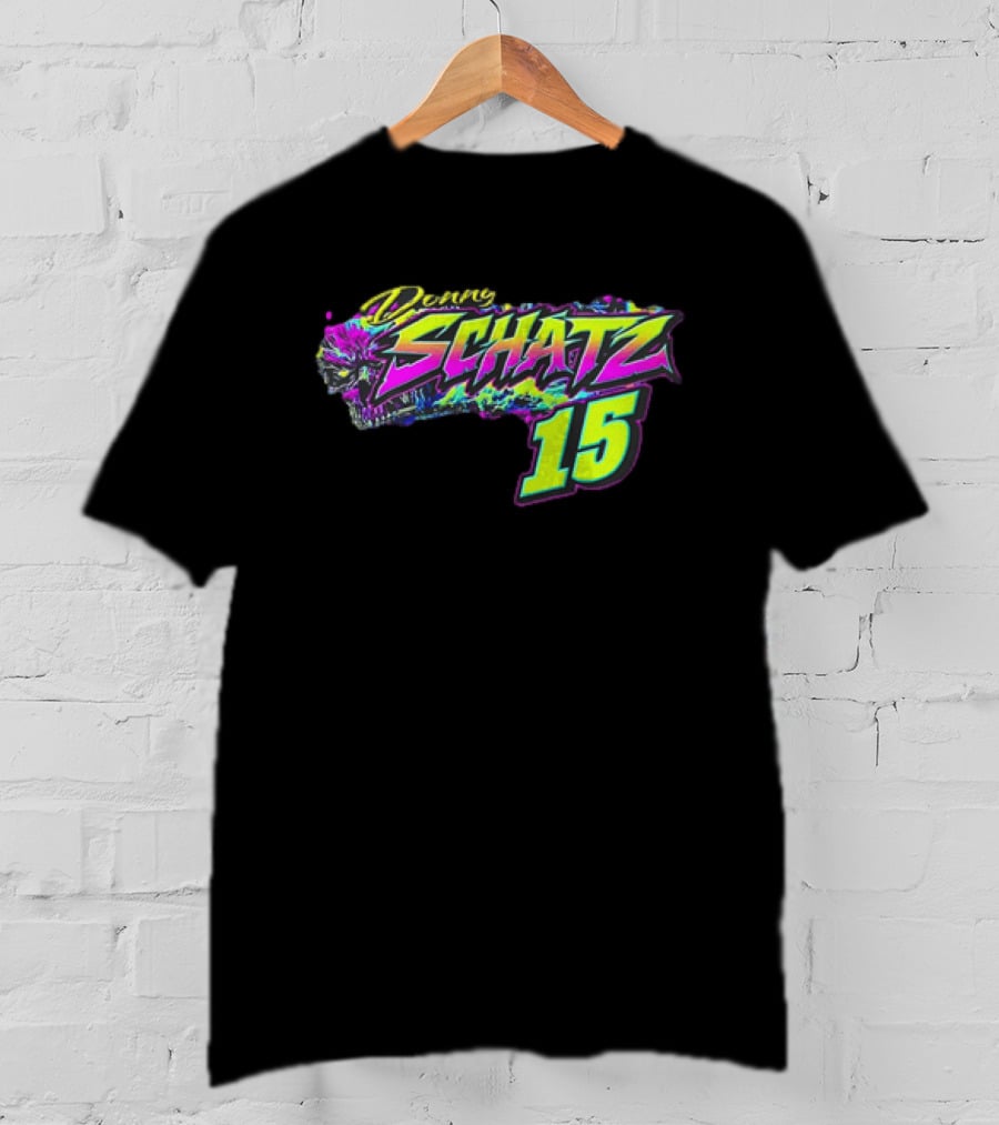 Donny Schatz 15 Vibrant Racing Skull World Of Outlaws Sprint Cars T-Shirt