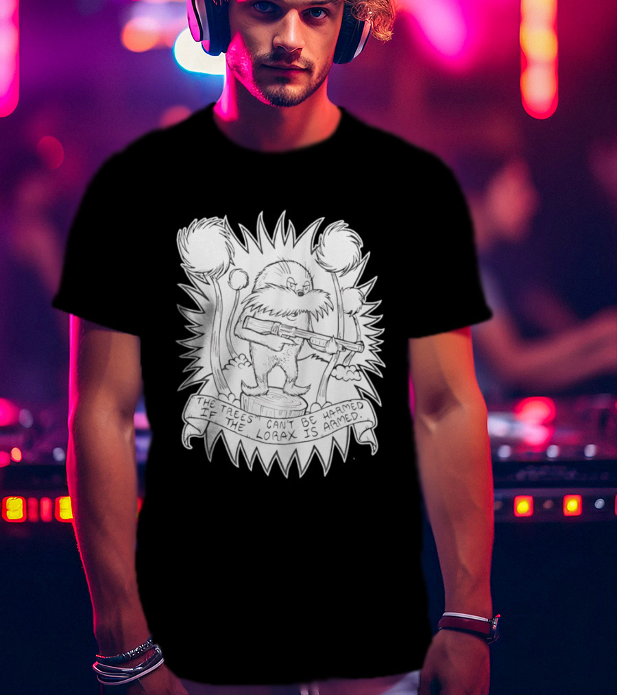 Lorax Shotgun Dr Seuss Trees Mashup T-Shirt