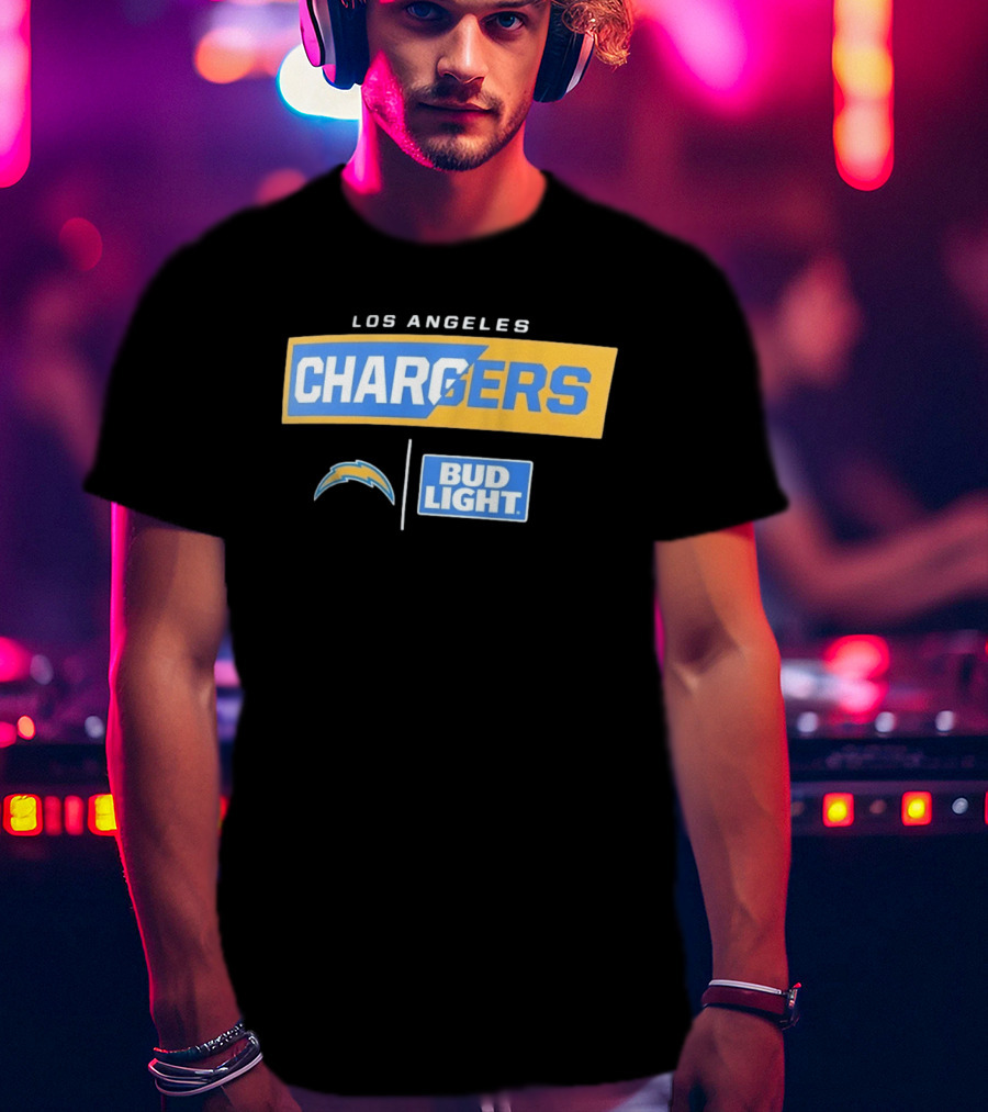Los Angeles Chargers Bud Light Collaborative Merchandise T-Shirt