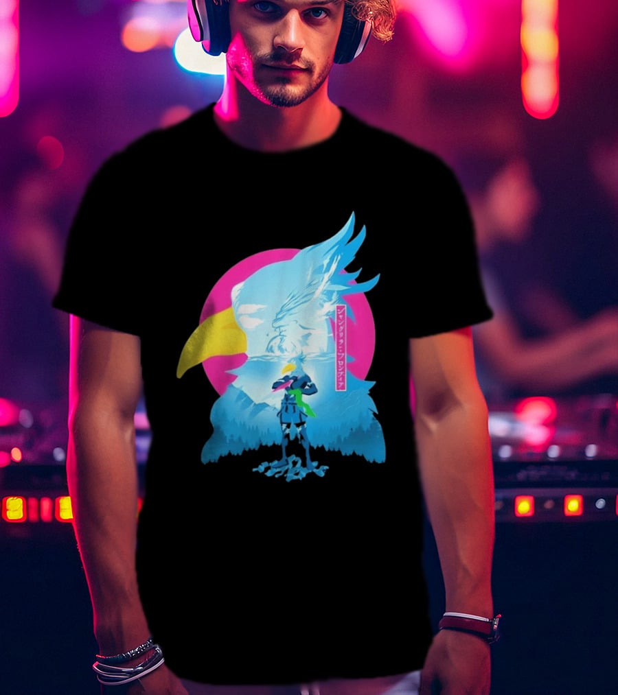 Shangri La Frontier Sunraku Eagle Art Gaming Manga Fantasy T-Shirt