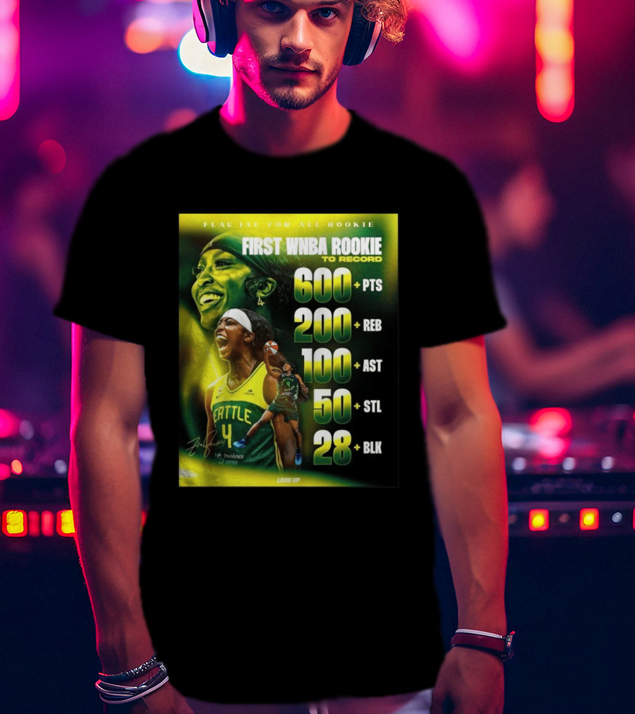 Flau'jae For All Rookie First WNBA Rookie To Record 600+ PTS 200+ REB 100+ AST 50+ STL 28+ BLK Seattle T-Shirt