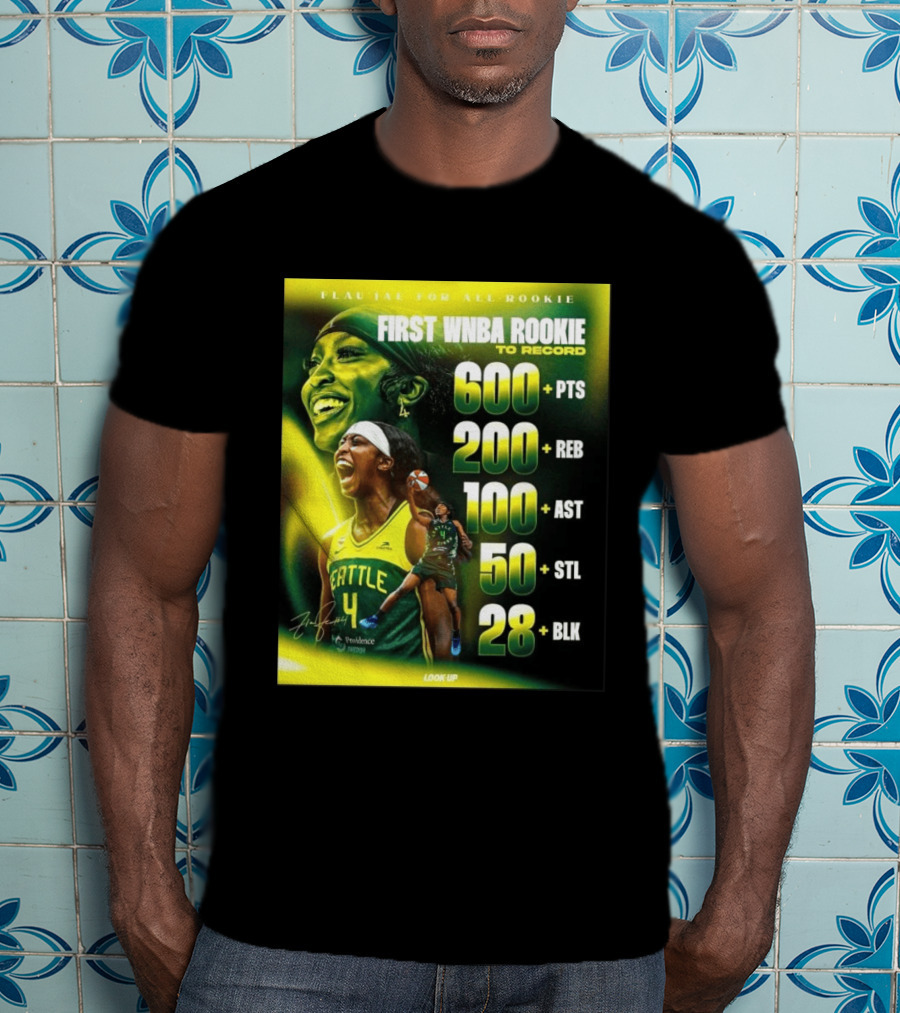 Flau'jae For All Rookie First WNBA Rookie To Record 600+ PTS 200+ REB 100+ AST 50+ STL 28+ BLK Seattle T-Shirt