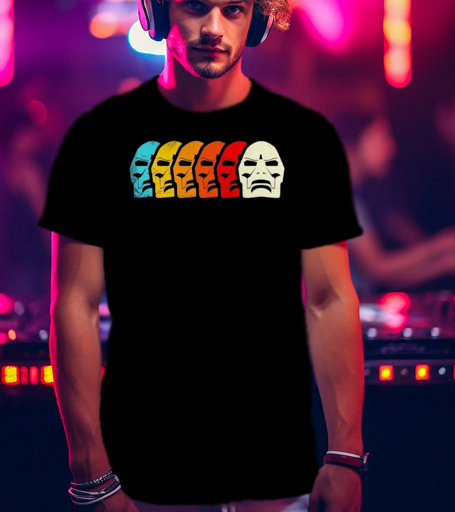 MF Doom Mask Multicolor Hip Hop Rap T-Shirt