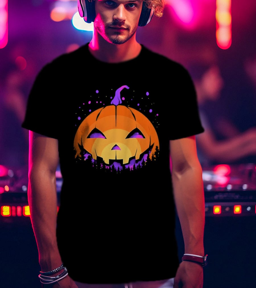 Spooky Jack O' Lantern Vibrant Halloween Vibes T-Shirt