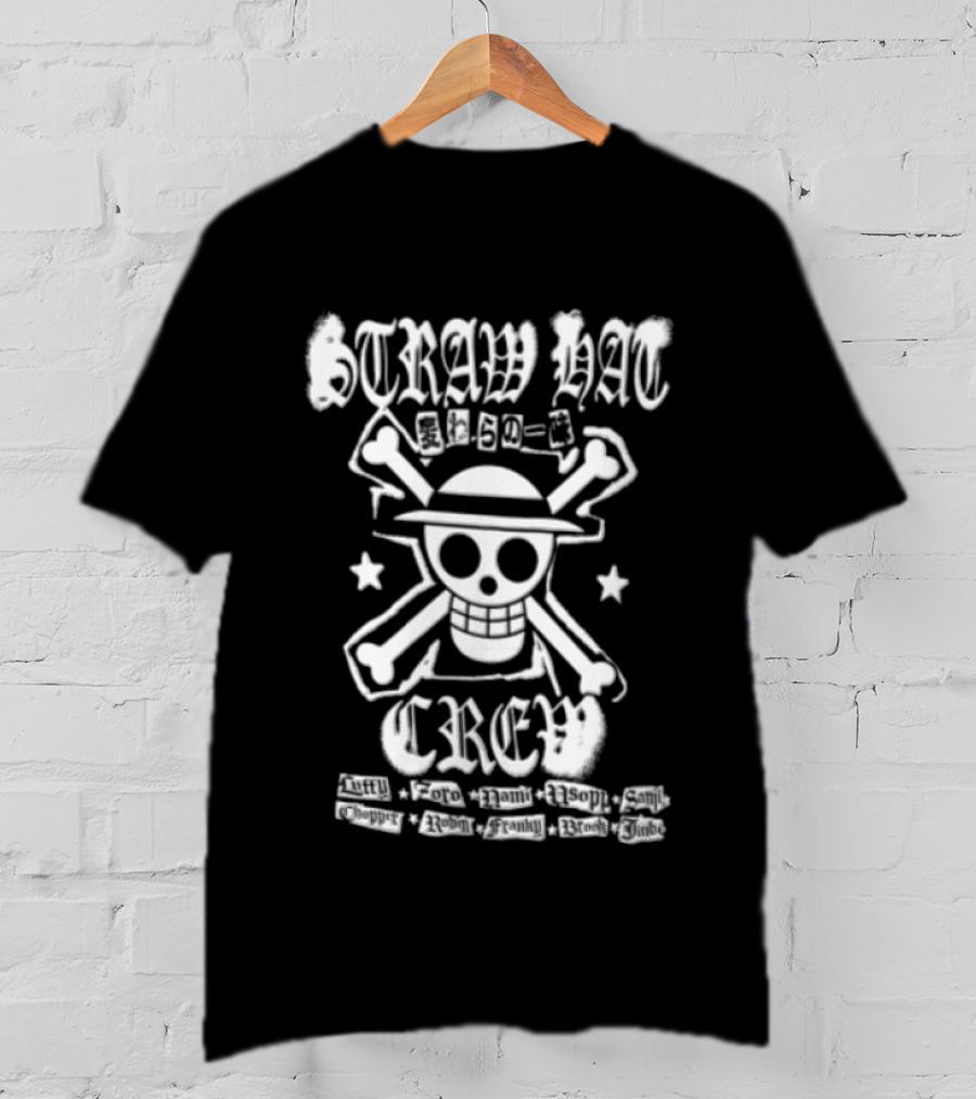 Straw Hat Crew Monkey D Luffy Roronoa Zoro Nami Usopp Sanji Chopper Robin Enocka Franky Ethan Brook Jinbe T-Shirt