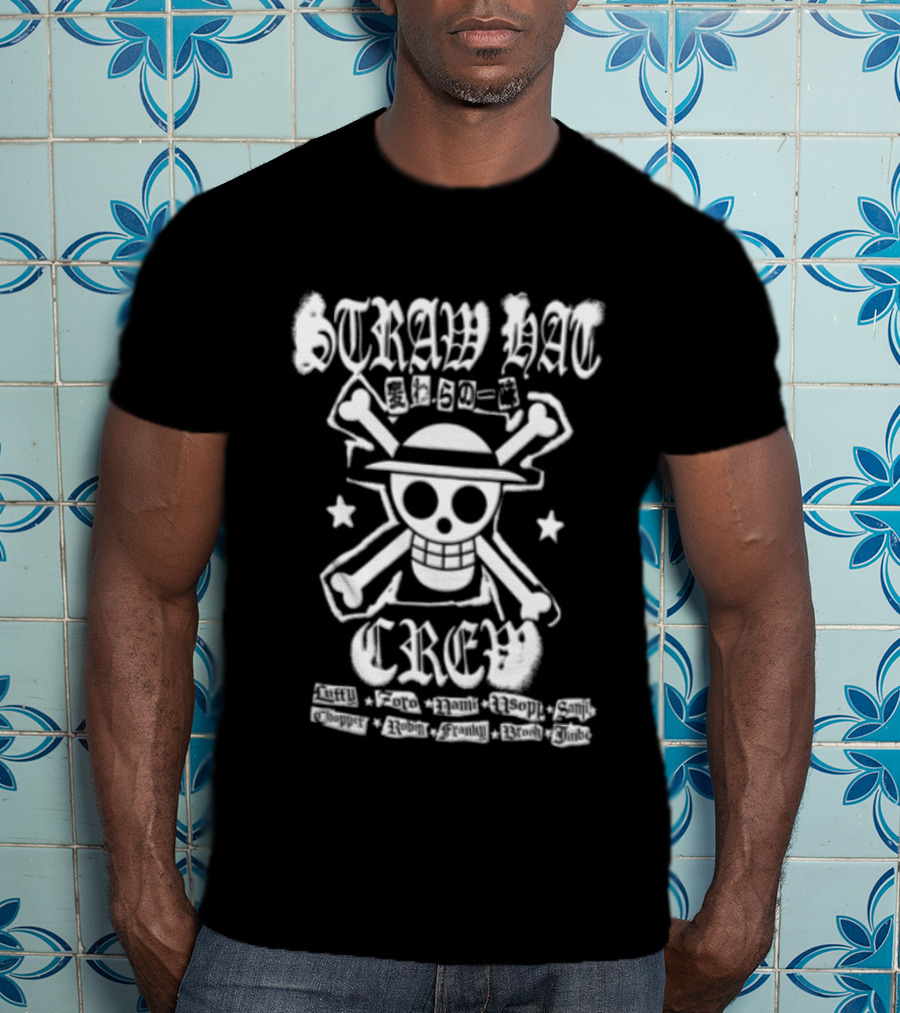 Straw Hat Crew Monkey D Luffy Roronoa Zoro Nami Usopp Sanji Chopper Robin Enocka Franky Ethan Brook Jinbe T-Shirt