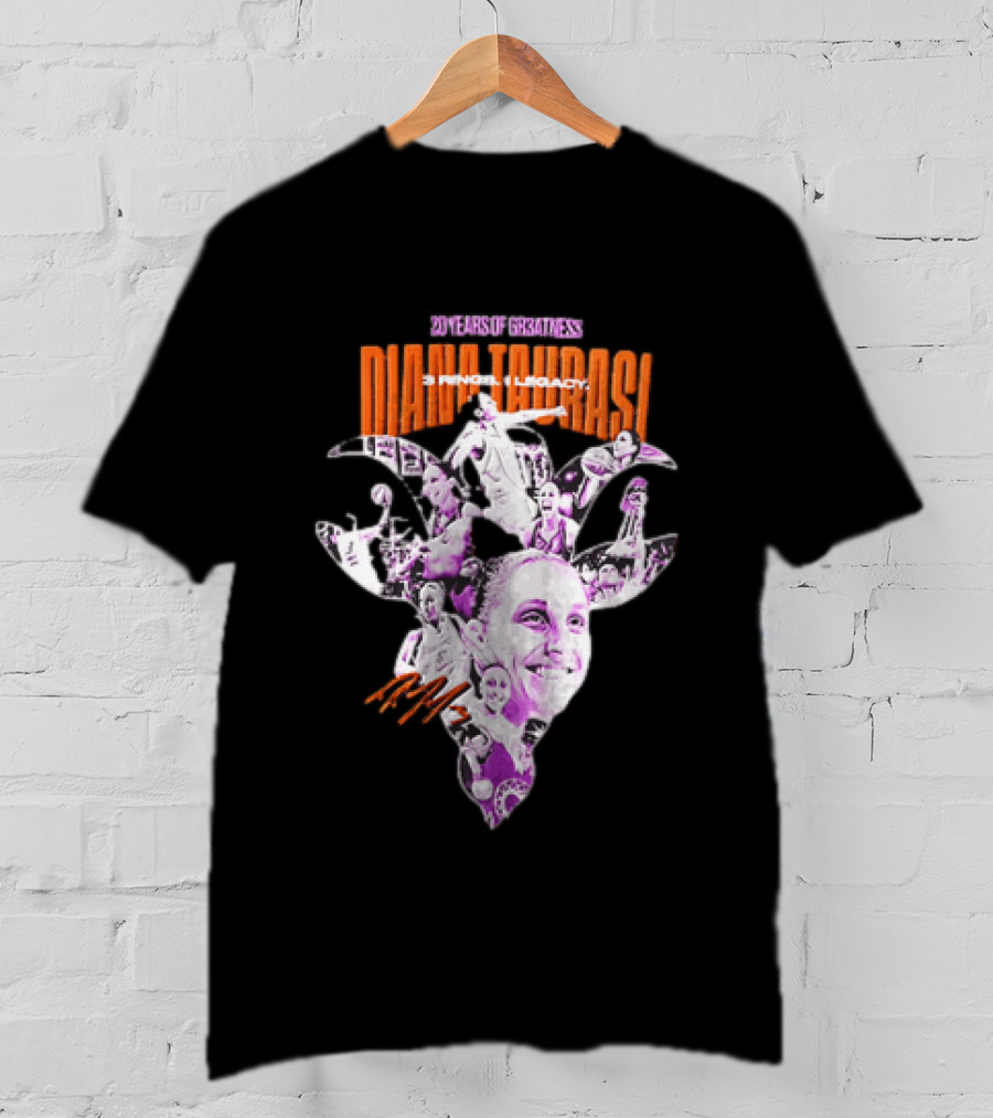 20 Years Of Greatness Diana Taurasi 3 Rings Legacy T-Shirt