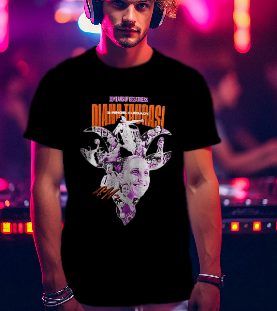 20 Years Of Greatness Diana Taurasi 3 Rings Legacy T-Shirt