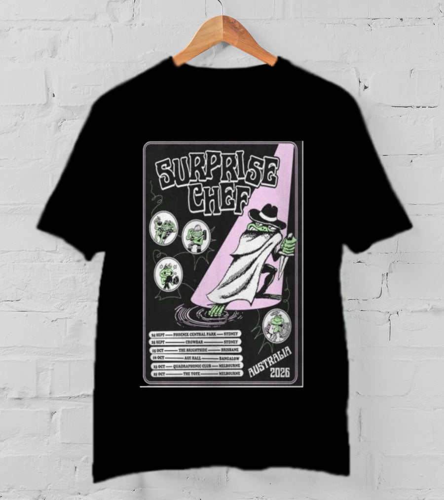 Surprise Chef Australia Tour 2026 The Brightside Brisbane Oct 15 Show T-Shirt