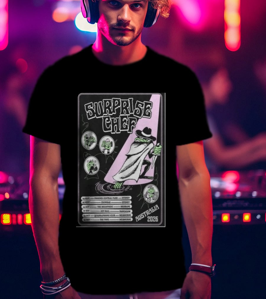 Surprise Chef Australia Tour 2026 The Brightside Brisbane Oct 15 Show T-Shirt
