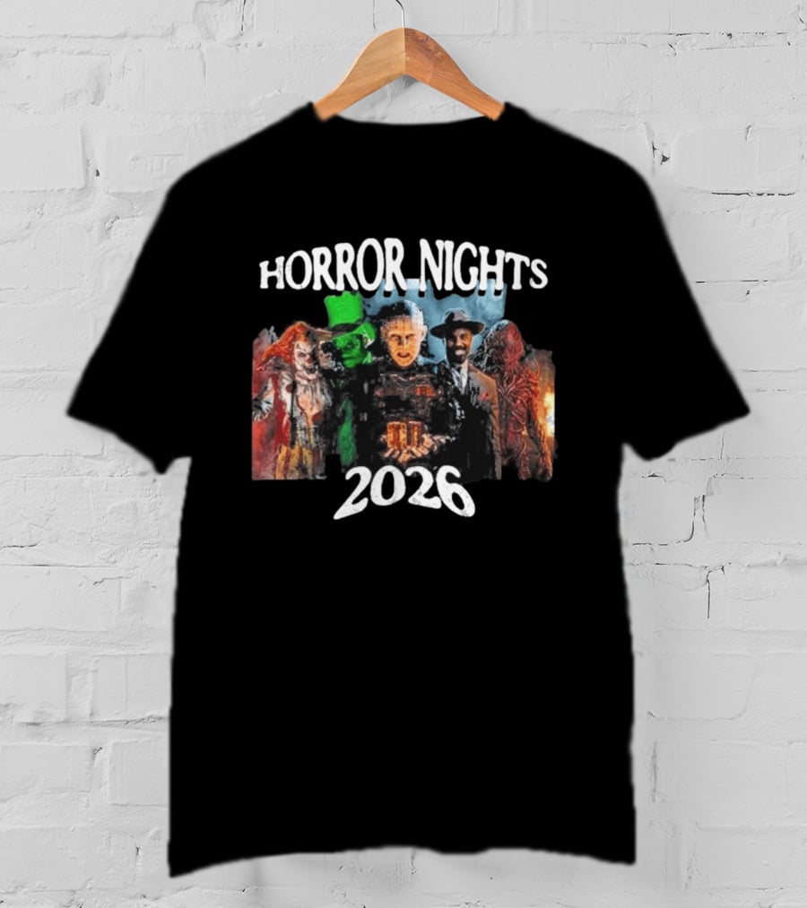 Horror Nights 2026 Haunted House Halloween Clowns Monsters Detective T-Shirt