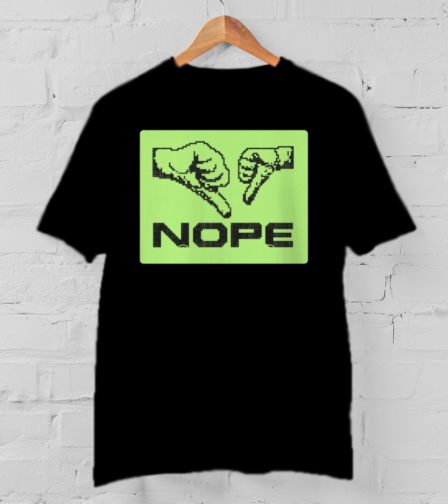 Nope Thumbs Down Pixel Art Dislike Expression T-Shirt