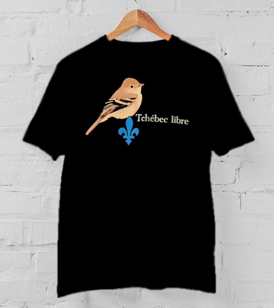 Tchébec Libre Fleur De Lis Quebec Bird T-Shirt