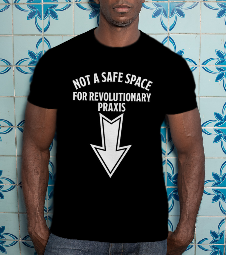 Not A Safe Space For Revolutionary Praxis Downward Arrow T-Shirt