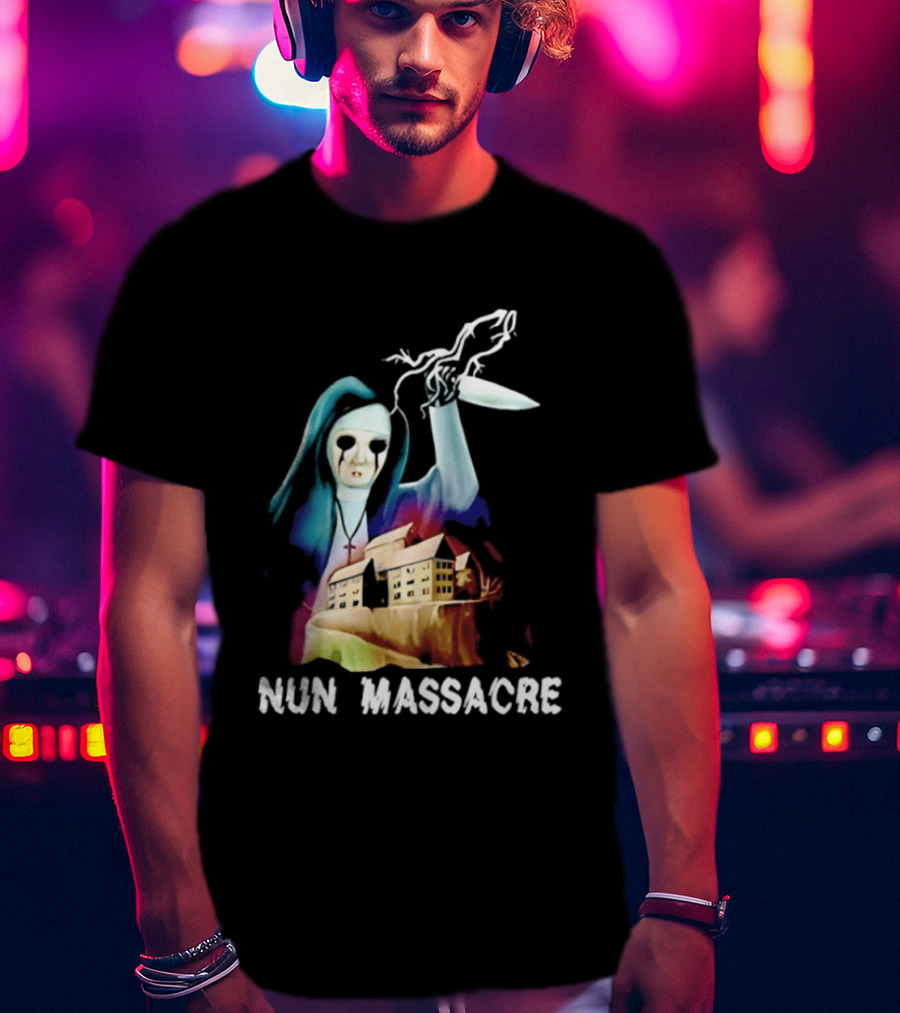 Nun Massacre Horror Game Puppet Combo Slasher T-Shirt