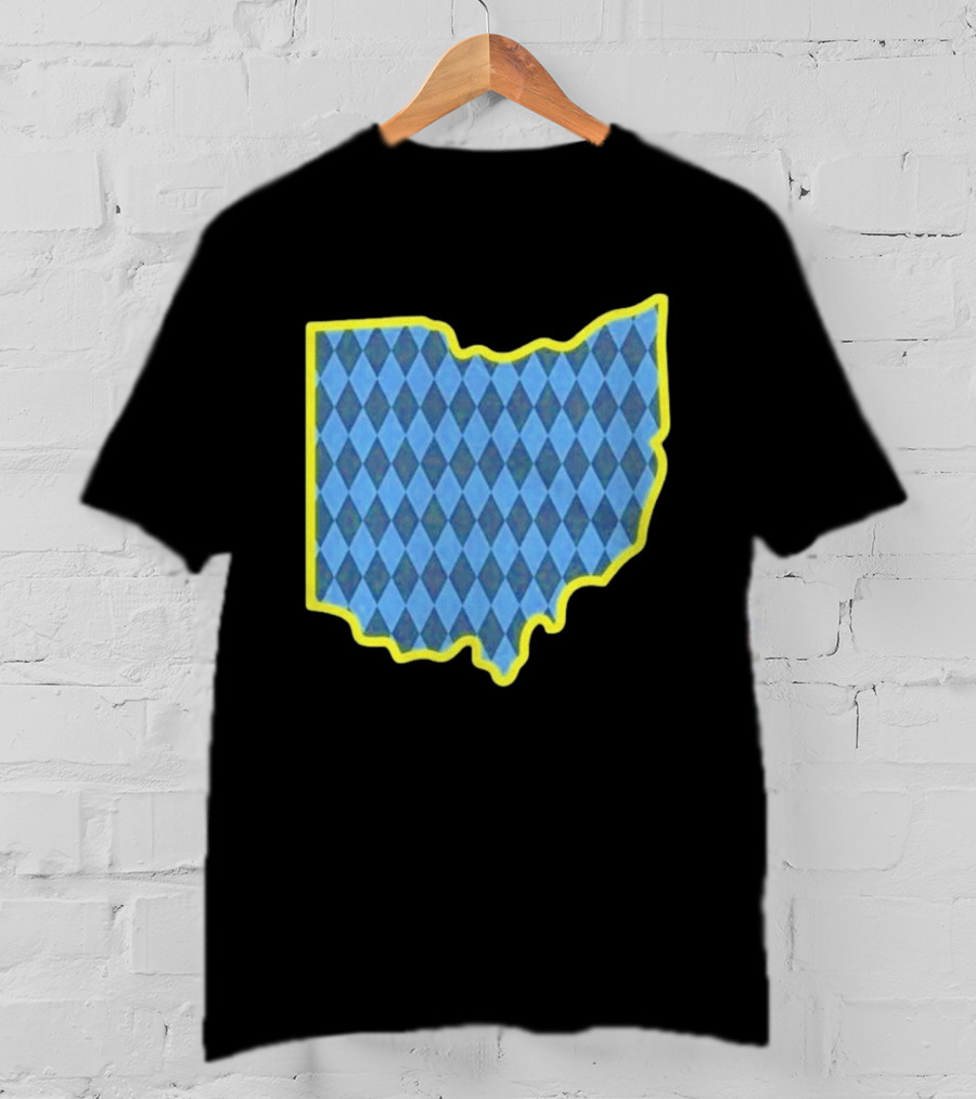 Oktoberfest Ohio Bavarian Diamond Pattern Map T-Shirt