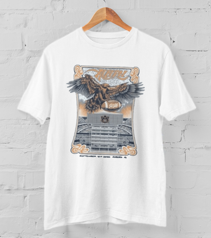 Auburn Tigers Vs USM Golden Eagles 2026 Jordan Hare Stadium Eagle Football T-Shirt